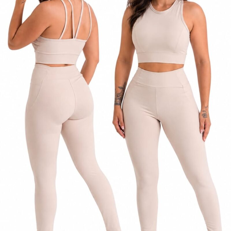 Conjunto Fitness Feminino com Top e Legging