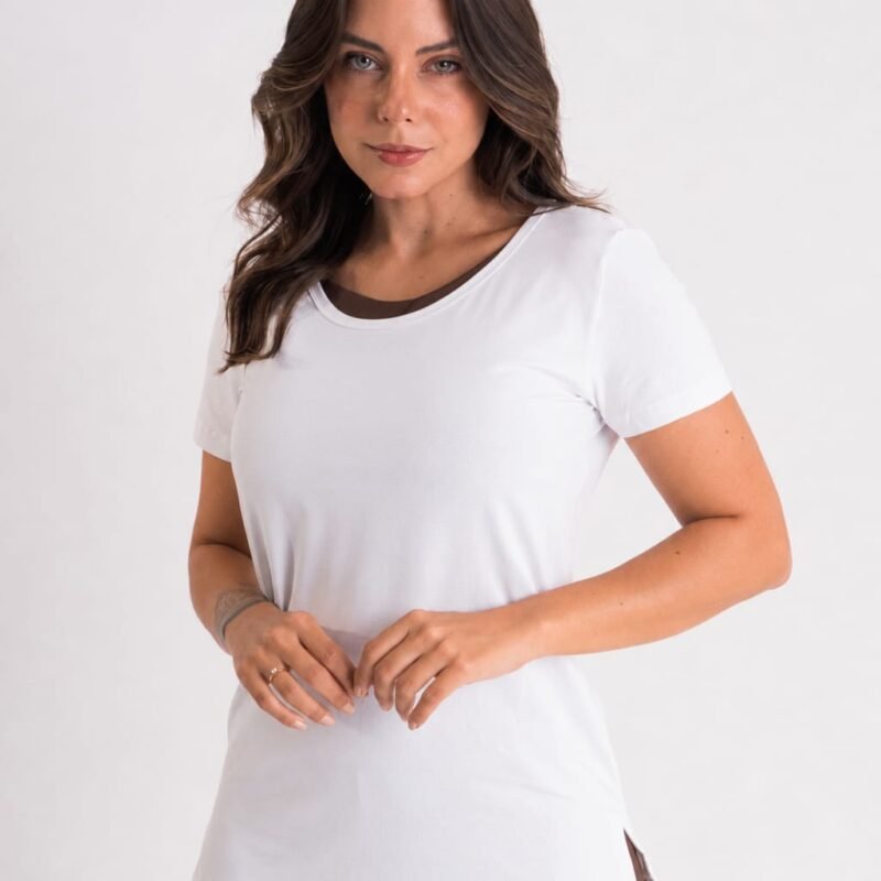 Blusa Fitness Feminina Alongada